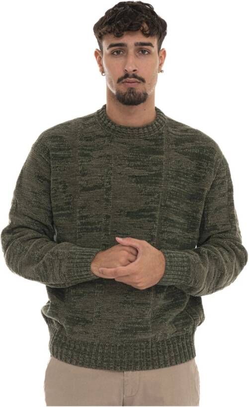 Hugo Chenille Ronde hals Pullover met Ribboord