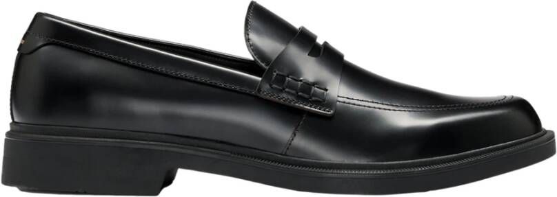 Hugo Boss Zwarte platte schoenen voor heren Black Heren