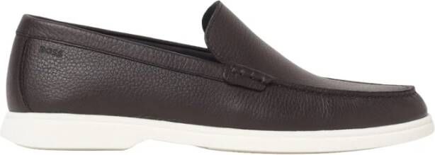 Hugo Gestempeld leren loafers