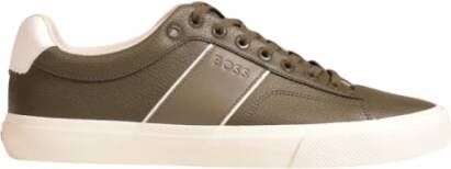 Hugo Boss Leren Sneaker Collectie voor Mannen Green Heren - Foto 3
