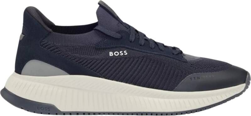 Hugo Boss Sneaker met gebreid bovenwerk en suède details - Foto 2