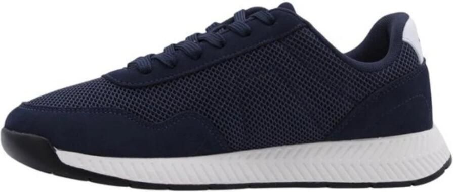 Hugo Blauw Marine Lage Sneakers voor Mannen