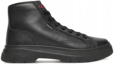 Hugo High-Top Boots van generfd leer