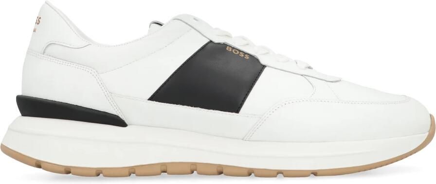 Boss Hugo Sneakers Heren Lage sneakers Herenschoenen Leer Jace Runn Wit zwart