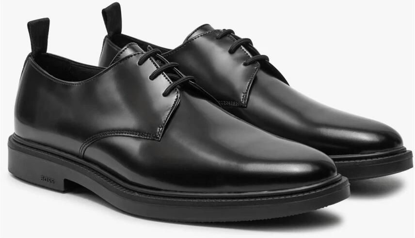 Boss Derby schoenen van leer met label in reliëf model 'Larry'