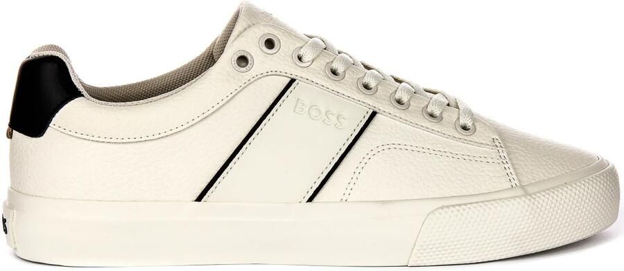 BOSS Lage Sneakers Heren Aiden_tenn Maat: 42 Materiaal: Leatherlook Kleur: Wit - Foto 6