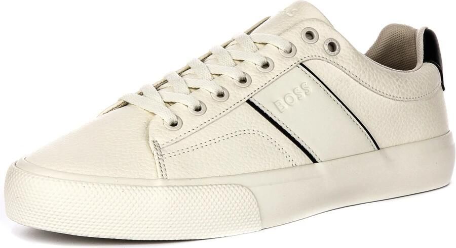 BOSS Lage Sneakers Heren Aiden_tenn Maat: 42 Materiaal: Leatherlook Kleur: Wit - Foto 5