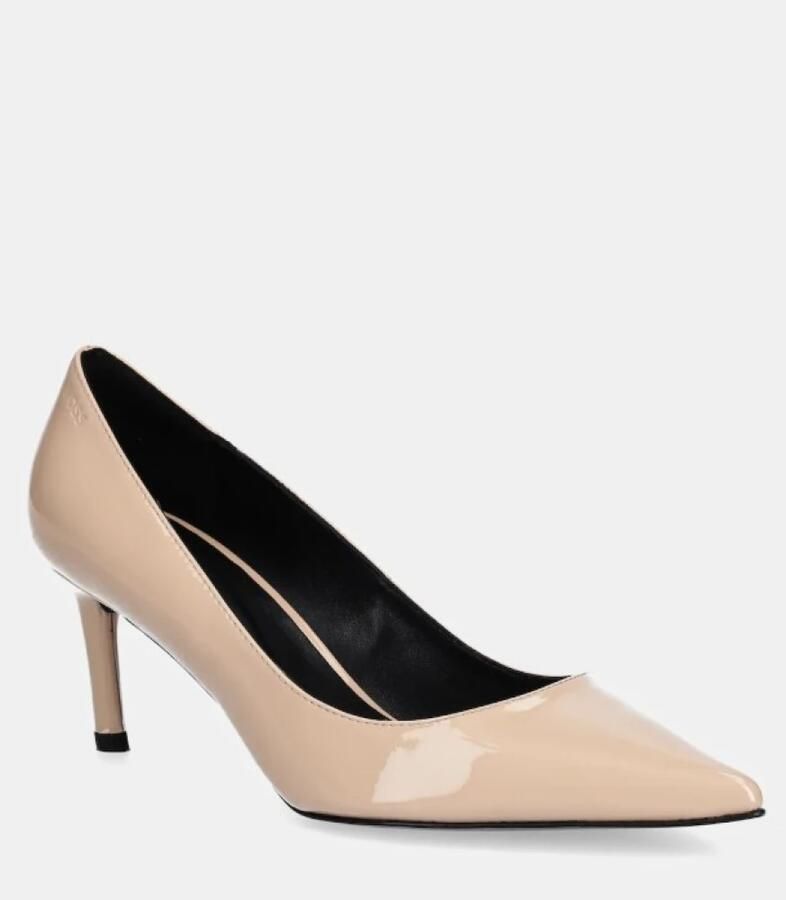 Hugo Roze Lakleren Pumps