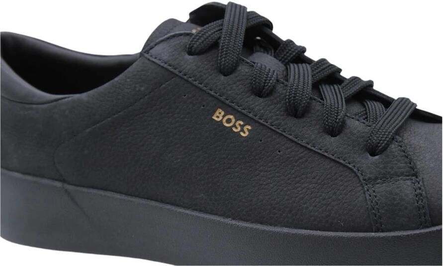 BOSS Lage Sneakers Heren Belwar_tenn Maat: 43 Materiaal: Leer Kleur: Zwart - Foto 4