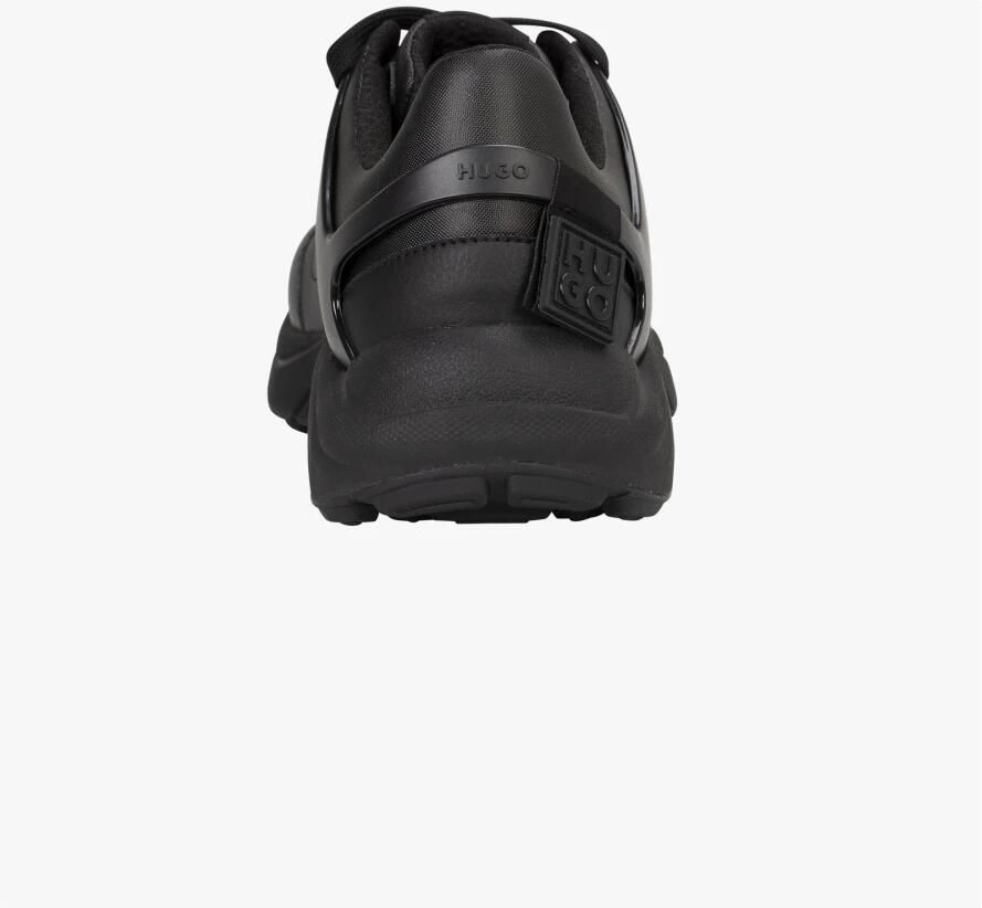 Hugo Sportieve Zwarte Sneakers met Zijdetails
