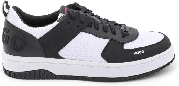 Hugo Boss Antracietkleurige Sneakers Van Kalfsleer Met Rubberen Zool