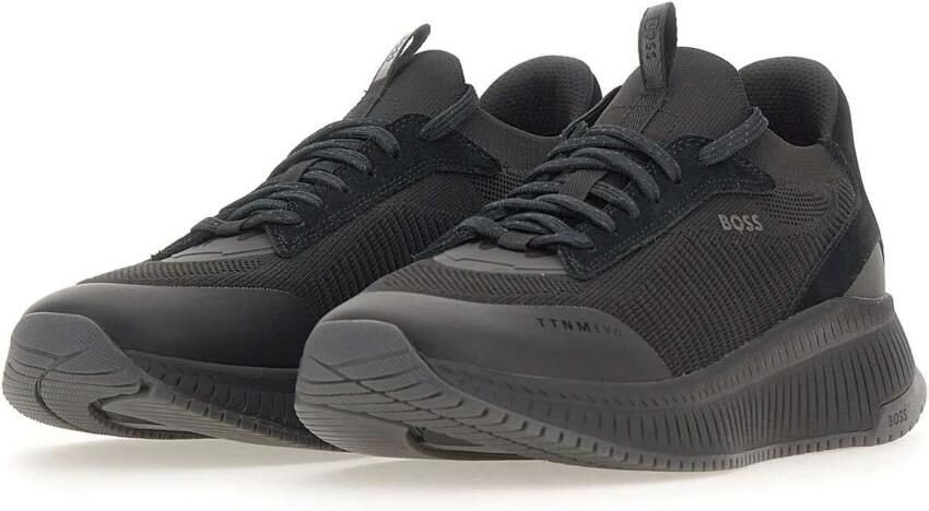 Hugo Boss Sneaker met gebreid bovenwerk en suède details - Foto 2