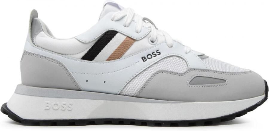 Hugo Boss Sportieve Stijl Witte Sneakers met Merks Kenmerkende Gestreepte Tape White Heren - Foto 3