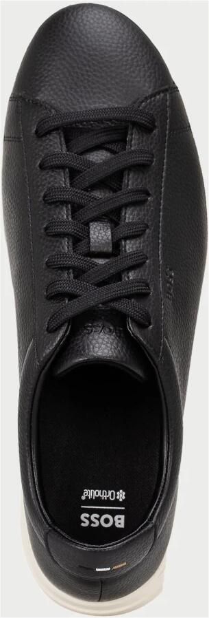 BOSS Lage Sneakers Heren Kieran_tenn Maat: 44 Materiaal: Leer Kleur: Zwart
