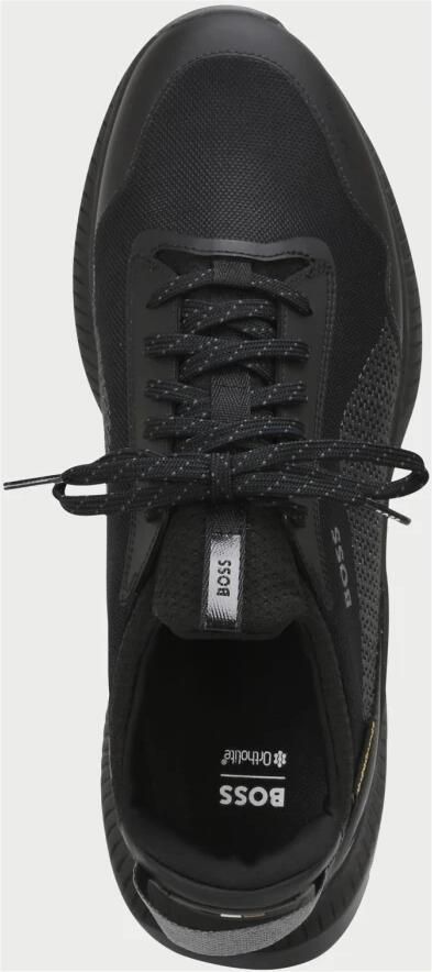 Hugo Zwarte sportieve sneakers met textiel bovenwerk - Foto 2