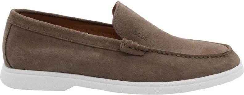 Boss Leren loafers met label in reliëf model 'Sienne' - Foto 4