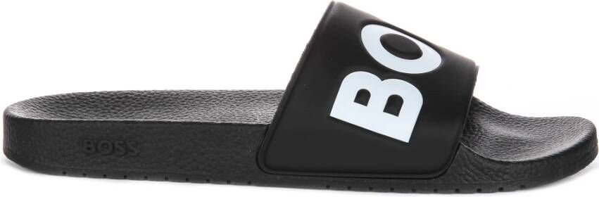 Hugo Boss Band Slippers Collectie Lente Zomer Black Heren
