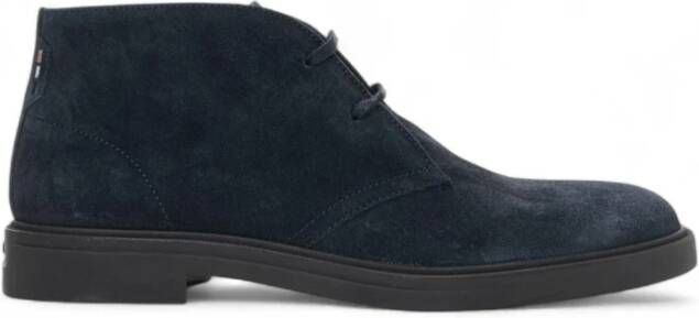 Hugo Suède Enkellaarzen met Retro Logo