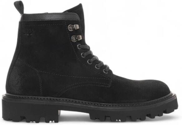 Hugo Suède veterschoen met zijrits