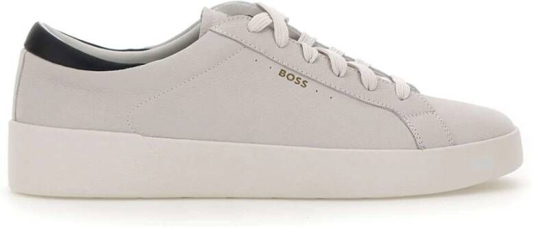 Hugo Boss Heren Klaverstraat Sneakers Verhoog Stijl White Heren