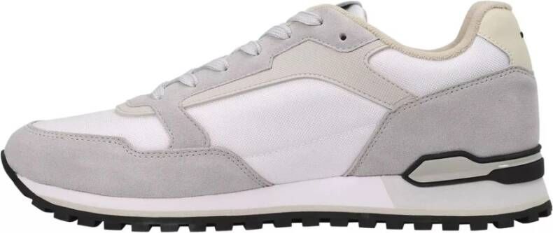 Hugo Witte Suède en Stoffen Sneakers