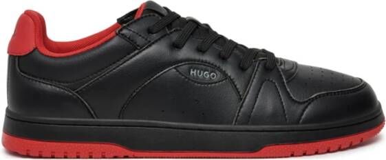 Hugo Zwarte Tennissneakers met Logo