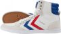 Hummel Slimmer Stadil Hoge Sneakers White Blue Red Gum Heren - Thumbnail 2