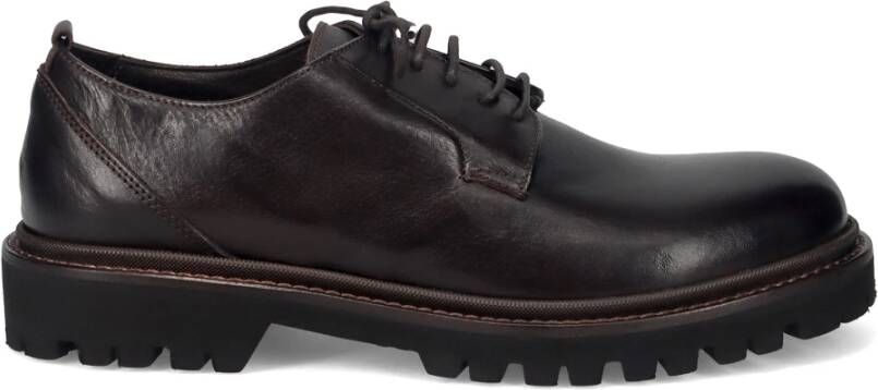 Hundred100 Bruin leren Derby schoenen