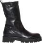 Hundred100 Zwarte leren biker enkellaarzen Black Dames - Thumbnail 1
