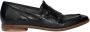 Hundred100 Zwarte leren Loafer Mocassins - Thumbnail 1