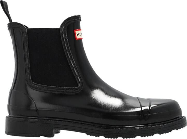 Hunter Commando Chelsea Gloss regenlaarzen Zwart Dames