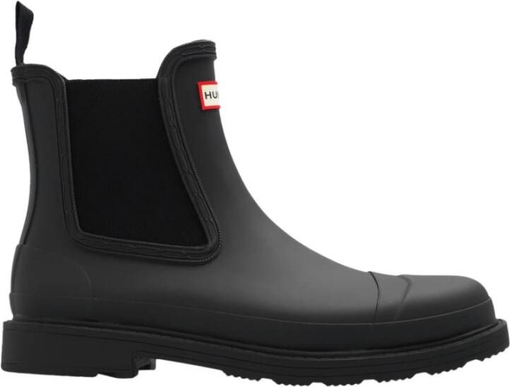 Hunter Commando Chelsea Rain Boots Zwart Dames