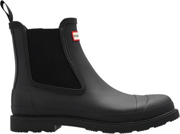 Hunter Boots Commando Chelsea Boot Rubberlaarzen zwart