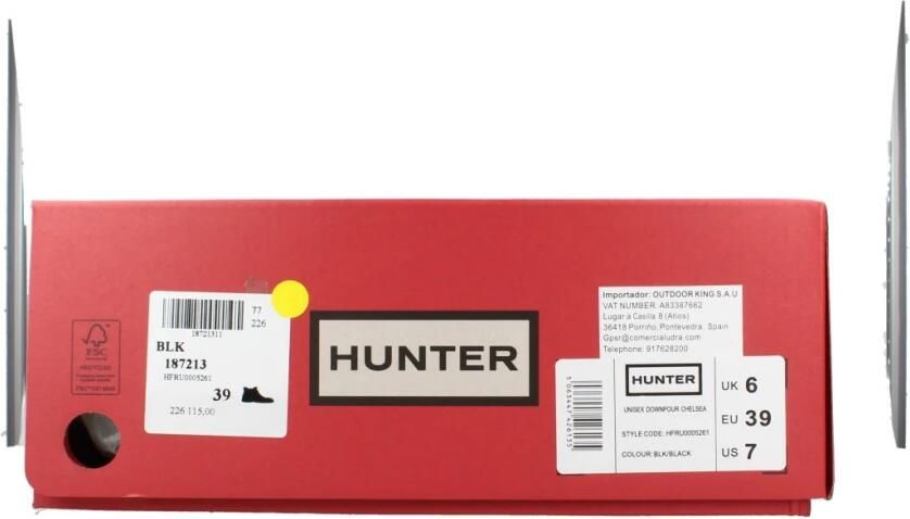 Hunter Downpour Unisex Chelsea boots Rubber Zwart Waterdicht - Foto 9
