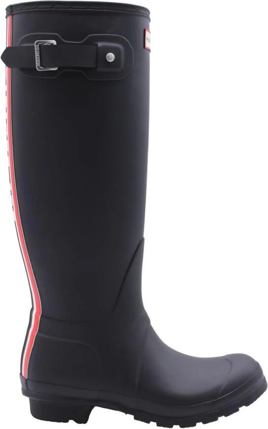 Hunter Boots Women's Original Tall Hunter Backstrap Boot Rubberlaarzen wit zwart - Foto 4