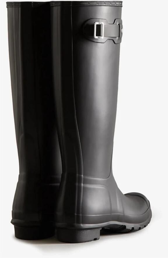 Hunter Original Tall Wellington Boots regenlaarzen met profielzool en logo zwart - Foto 11