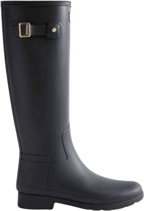 Hunter Boots Women's Refined Gold Trim Tall Boot Rubberlaarzen zwart