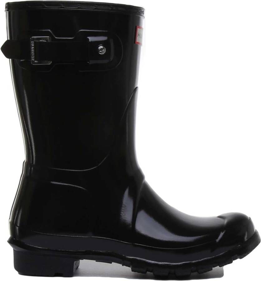 HUNTER Regenlaarzen Dames Womens Original Short Maat: 36 Materiaal: Rubber Kleur: Zwart - Foto 2
