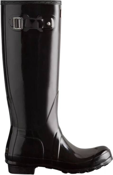 Hunter Boots & laarzen Womens Original Tall Gloss Boot Black in zwart