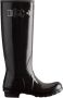 Hunter Boots & laarzen Womens Original Tall Gloss Boot Black in zwart - Thumbnail 1