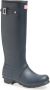 Hunter Boots Women's Original Tall Rubberlaarzen zwart blauw - Thumbnail 2