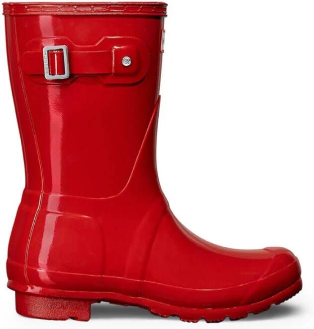 Hunter Women's Original Short Gloss Wellington Boots Military Red - Foto 6