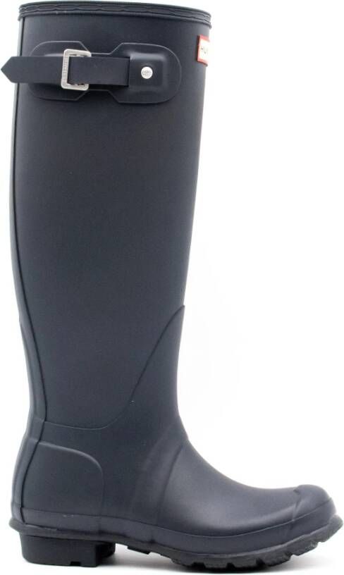 Hunter Boots Women's Original Tall Rubberlaarzen zwart blauw - Foto 5