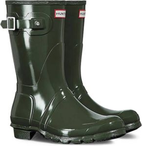 Hunter Boots & laarzen Womens Original Short Gloss in dark green