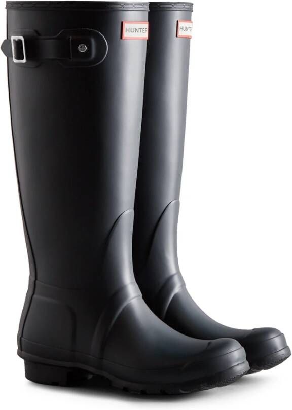 Hunter Boots Women's Original Tall Rubberlaarzen zwart blauw - Foto 3