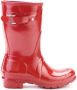 Hunter Women's Original Short Gloss Wellington Boots Military Red - Thumbnail 2