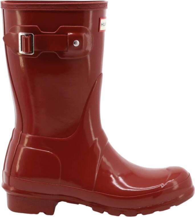 Hunter Women's Original Short Gloss Wellington Boots Military Red - Foto 5