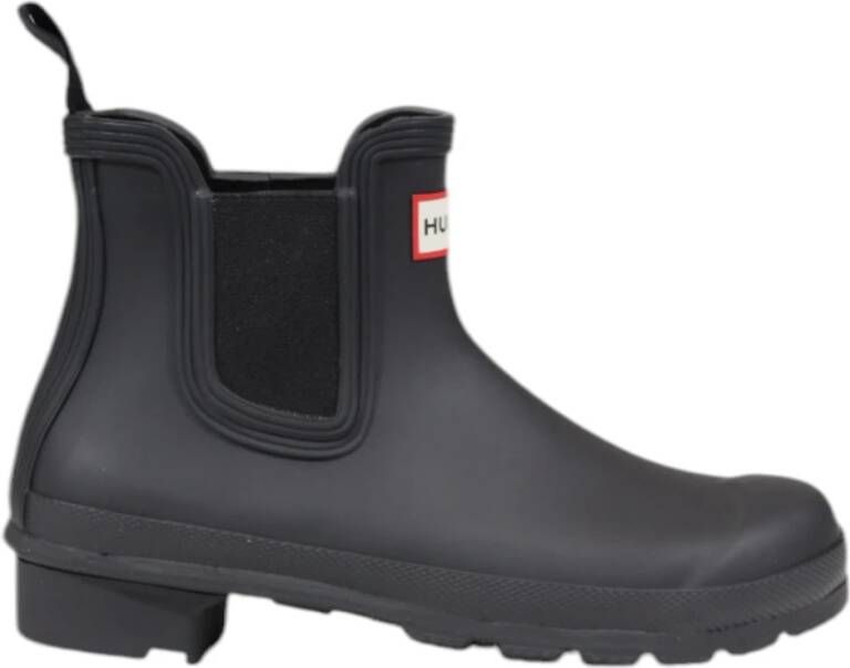 HUNTER Regenlaarzen Dames Womens Original Chelsea Maat: 38 Materiaal: Rubber Kleur: Zwart - Foto 4