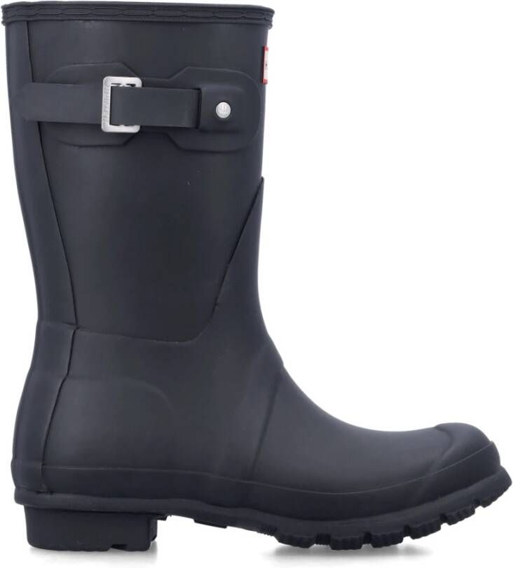 Hunter Zwarte Gesloten Schoenen Originele Korte Laarzen