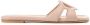 Iceberg Blush leren lage sandalen met monogramband - Thumbnail 1